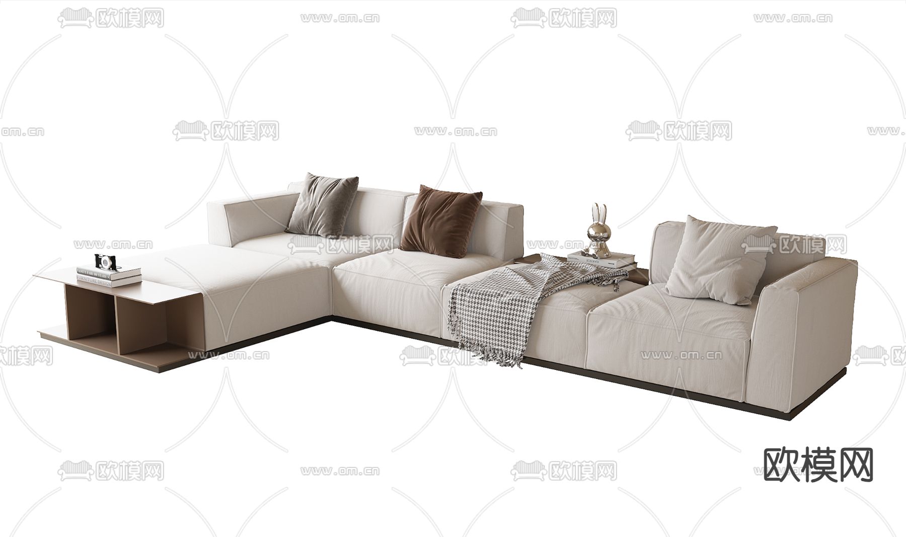 现代转角沙发 多人沙发3d模型下载