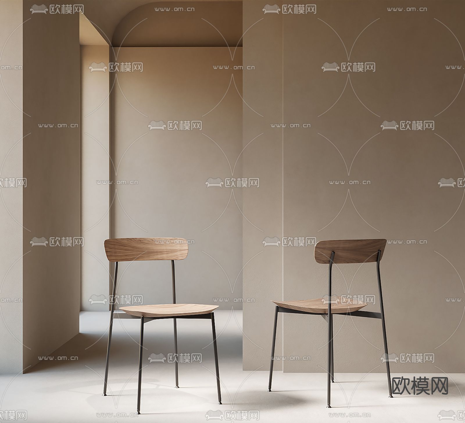 现代单椅 餐椅3d模型下载