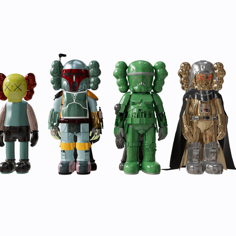  玩偶摆件 潮玩 KWAS 雕塑su模型 