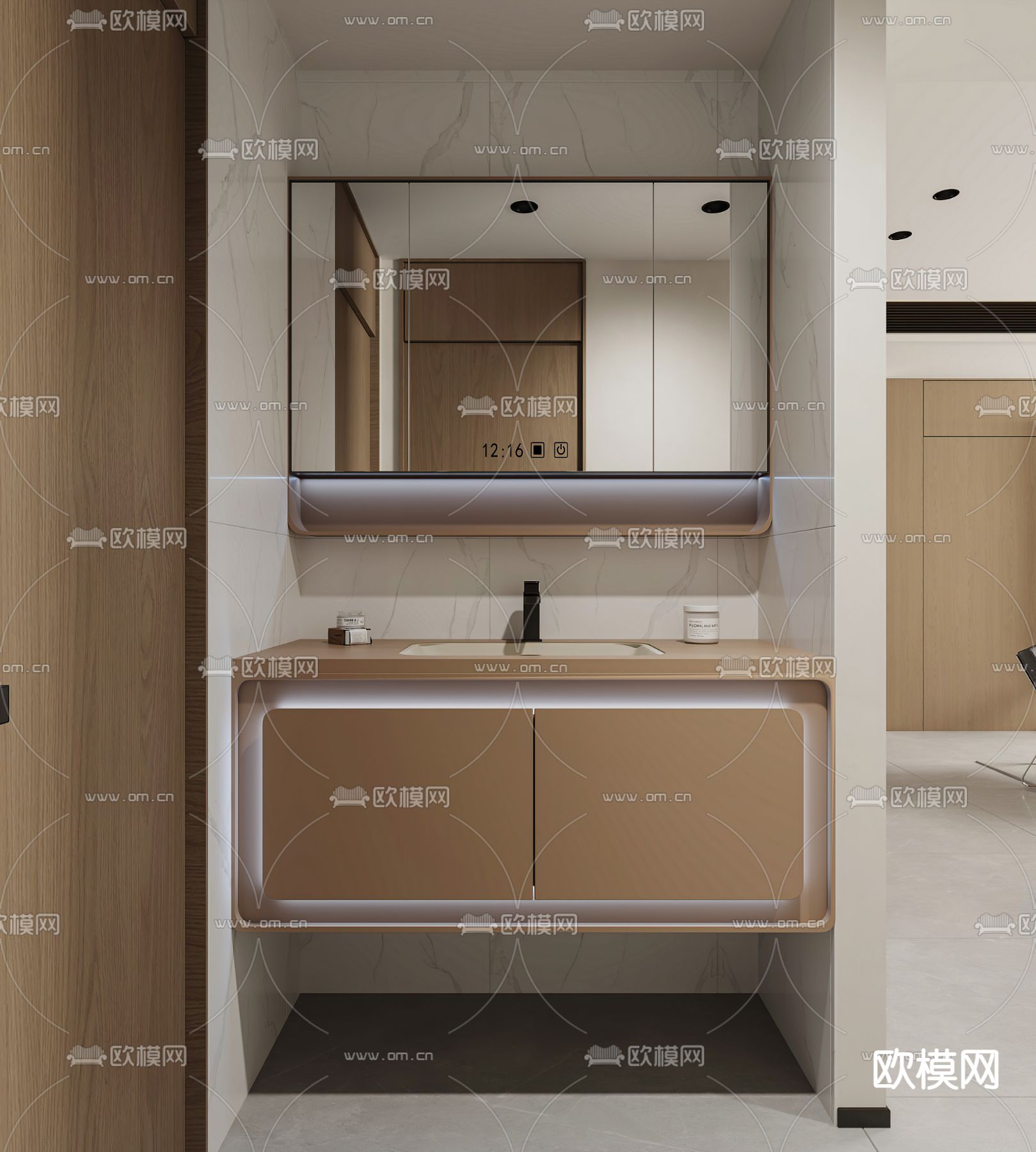 意式洗手台 干区3d模型下载