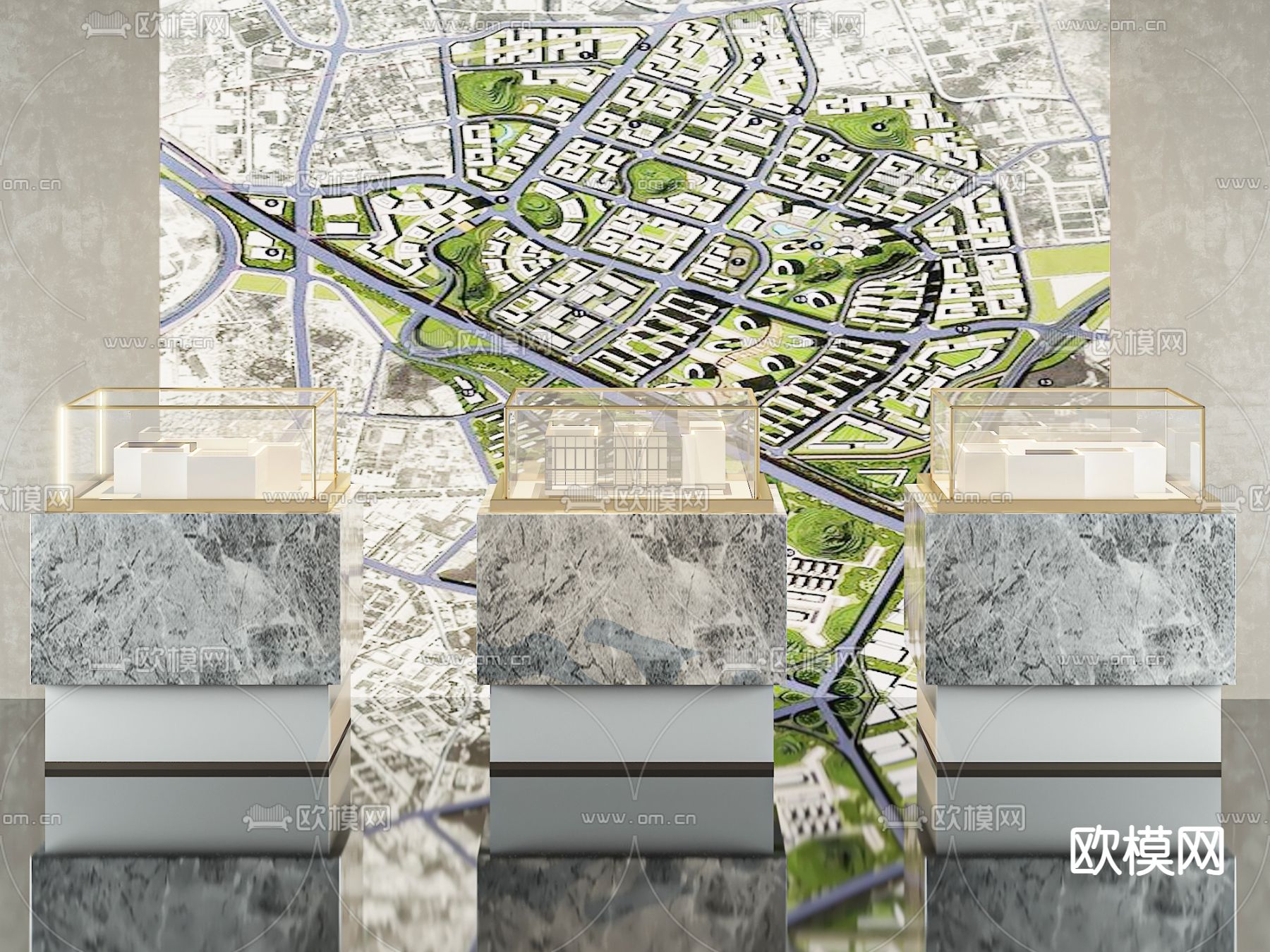 售楼处沙盘 建筑沙盘3d模型下载