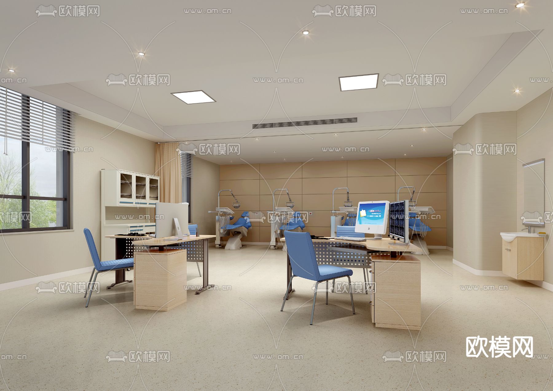 医院诊室 治疗室 理疗室3d模型下载