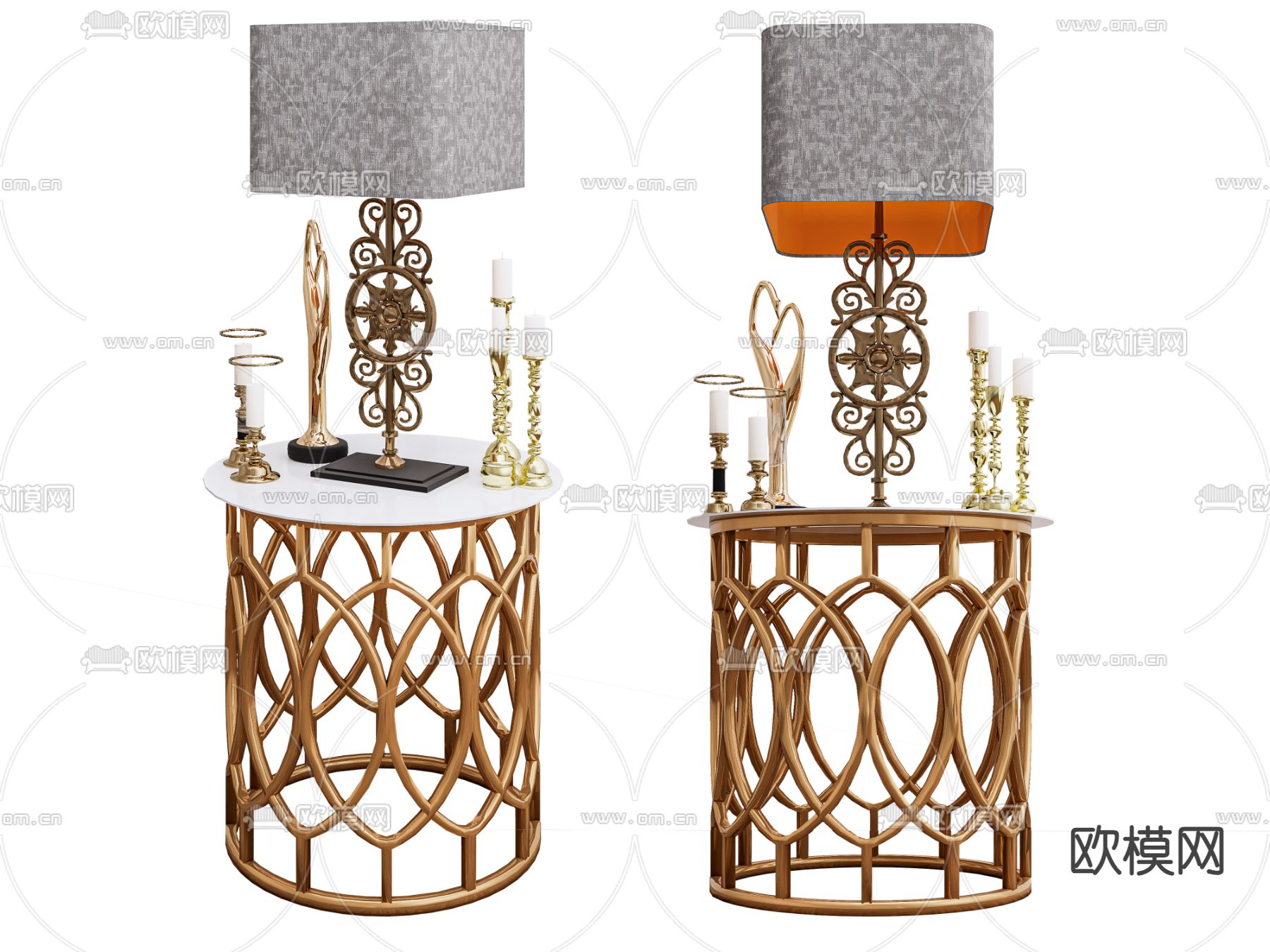 欧式边几su模型下载（渲染图2）