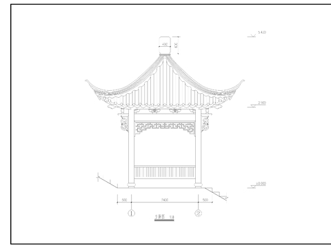  長廊建施cad施工圖 