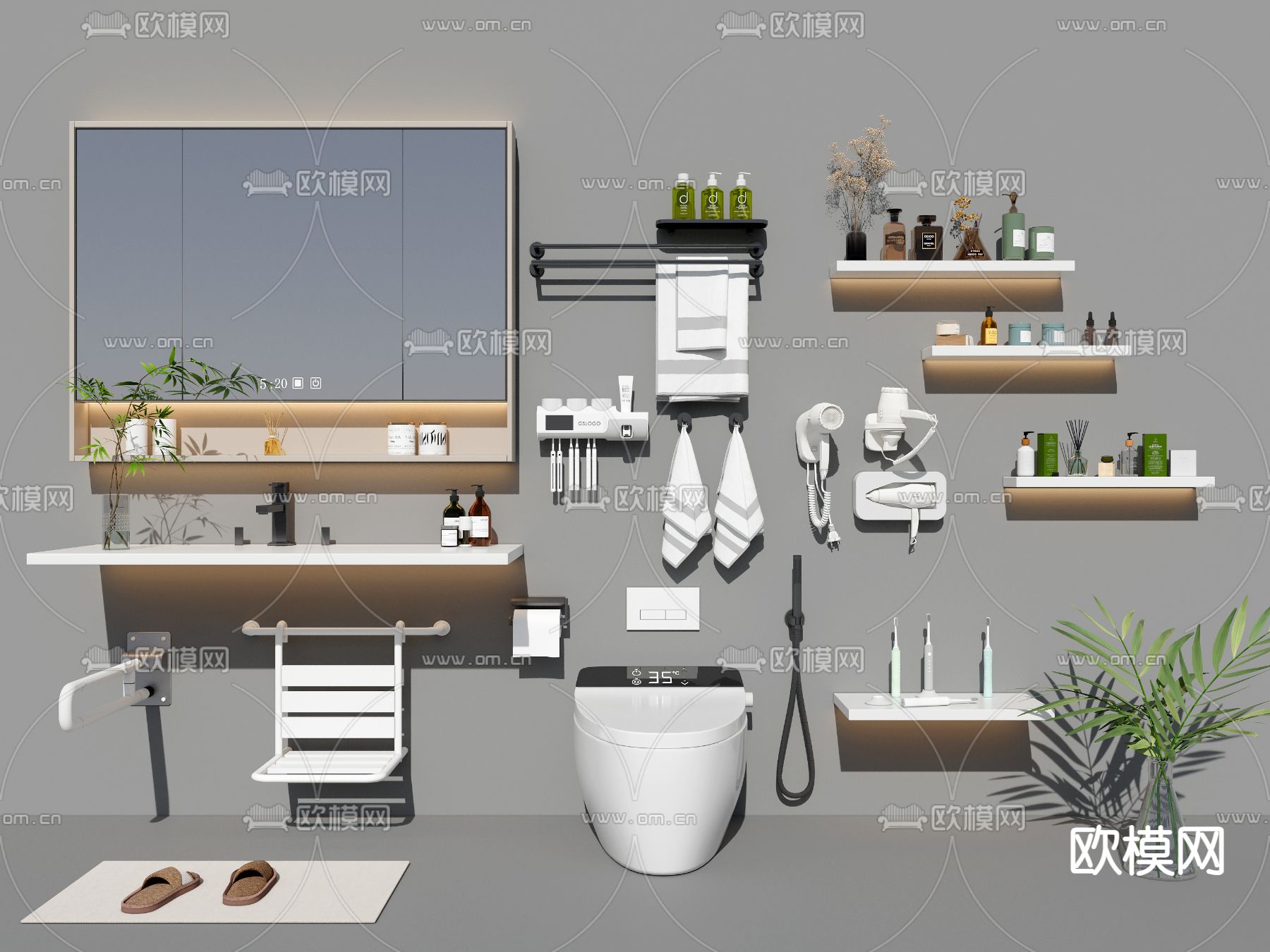 洗漱用品 电动牙刷3d模型下载