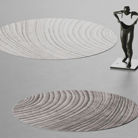  minotti 现代地毯 圆形地毯su模型 