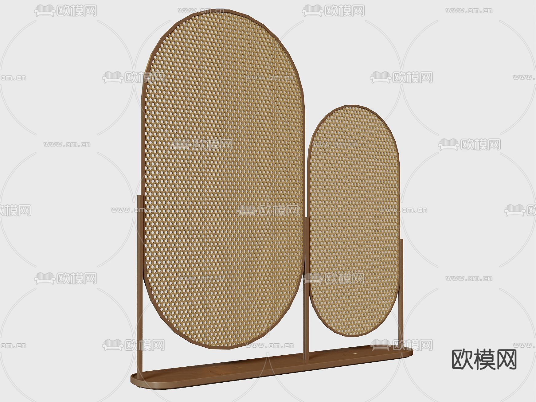 侘寂风屏风 隔断3d模型下载