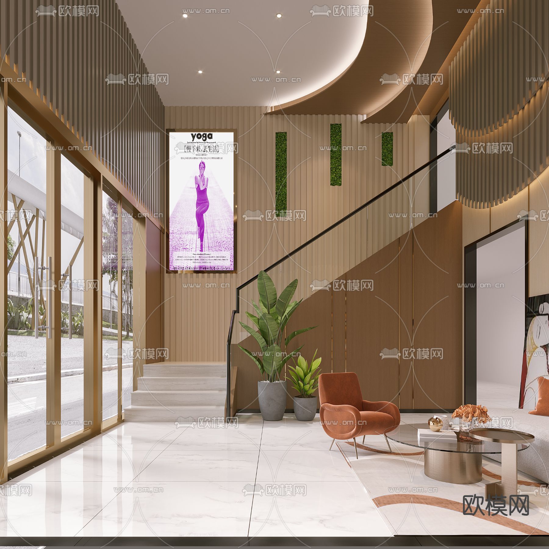 现代美容 SPA大堂3d模型下载（渲染图2）