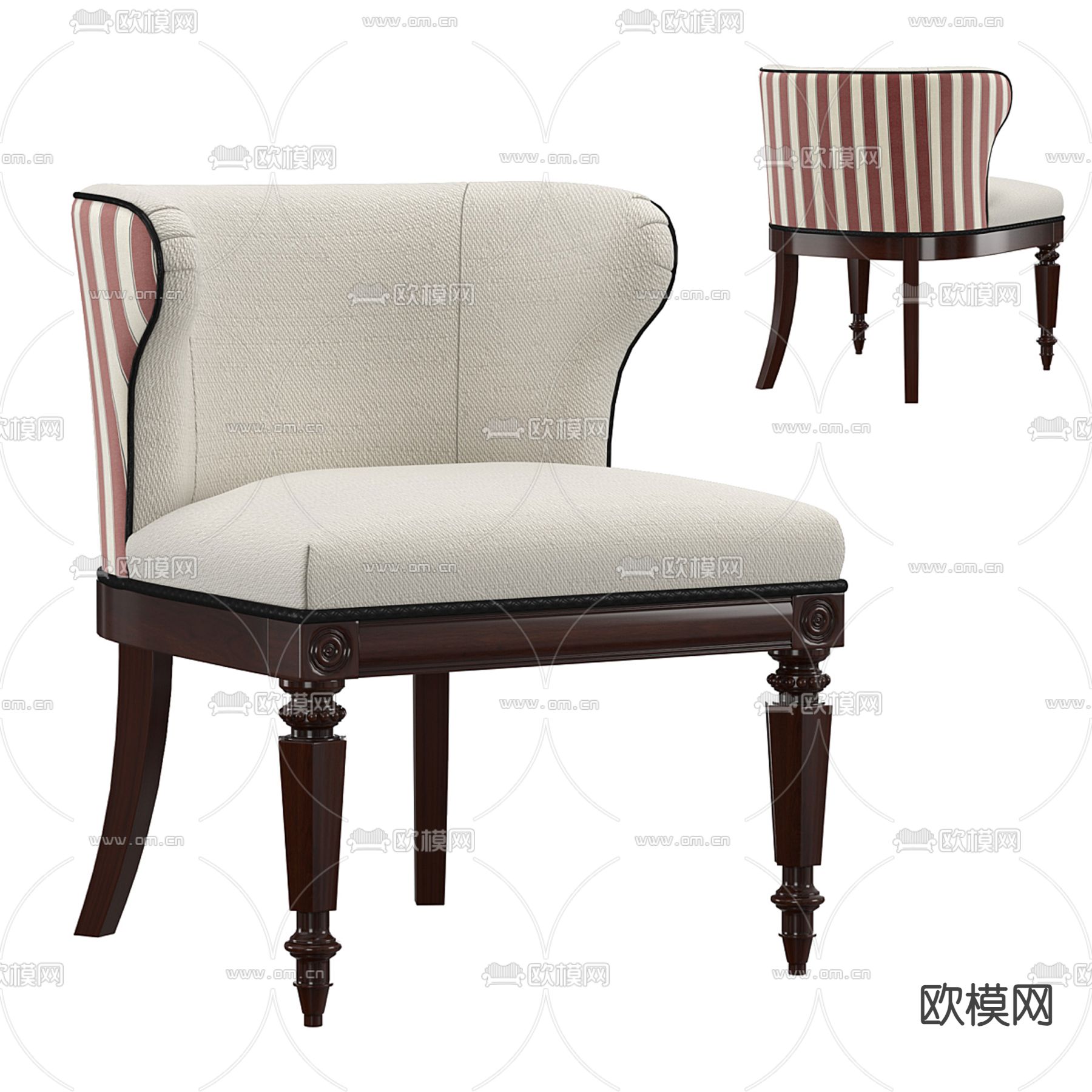 Ralph Lauren欧式休闲椅3d模型下载