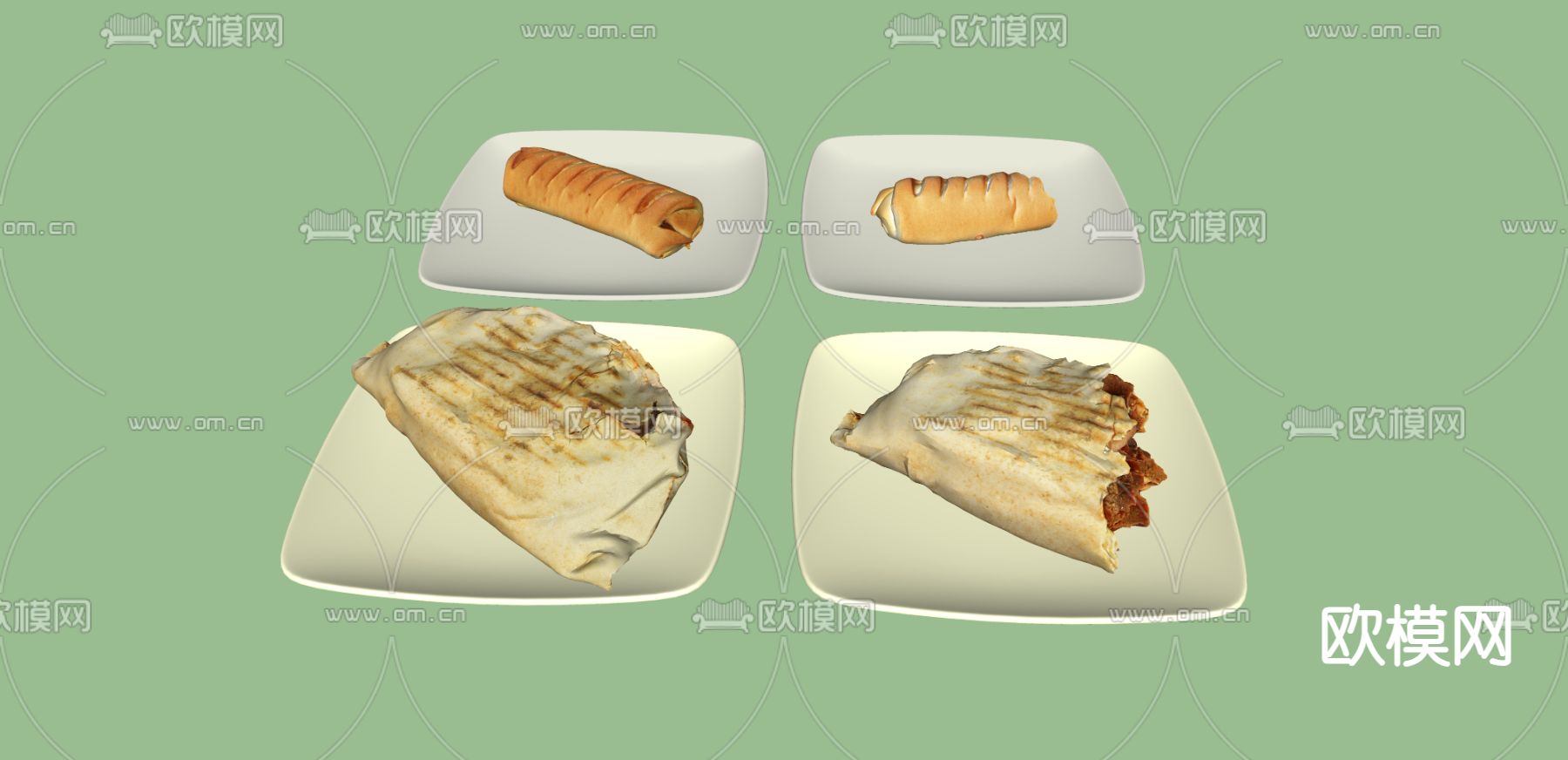 食品 面包su模型下载（渲染图1）