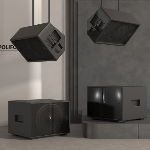  现代音响 吊挂音响su模型 