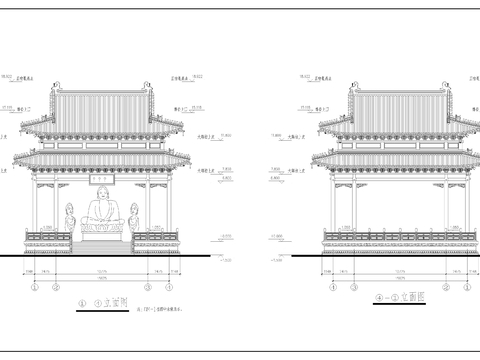  万佛亭CAD施工图 