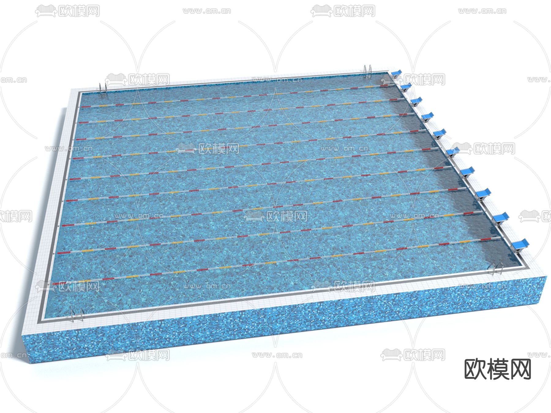 游泳池 体育器材3d模型下载