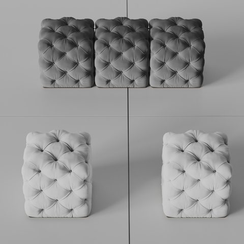  POLIFORM 意式沙发凳 凳子su模型 