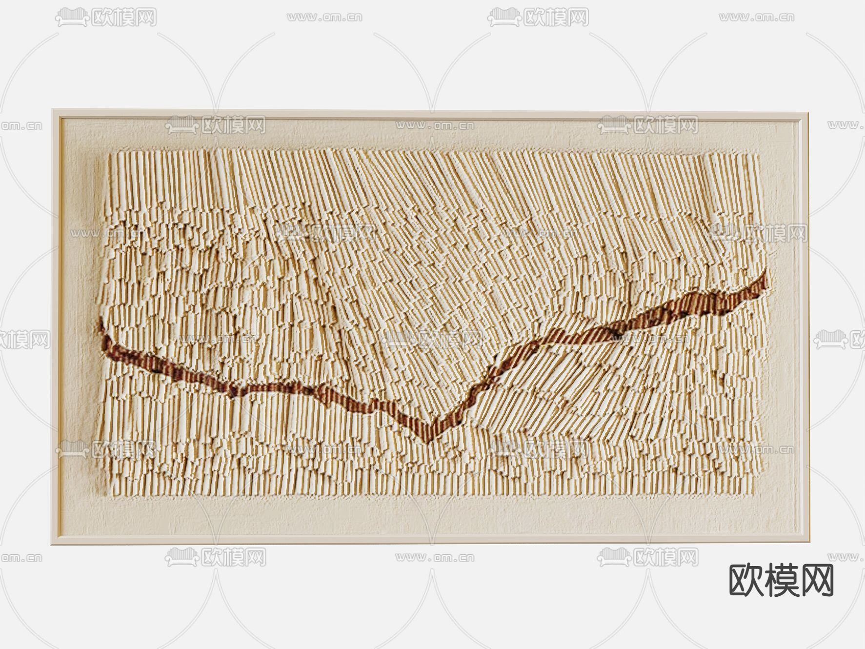 奶油风立体画 实物画 装饰画3d模型下载
