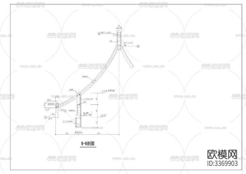 古建筑圓亭cad施工圖下載(渲染圖4)