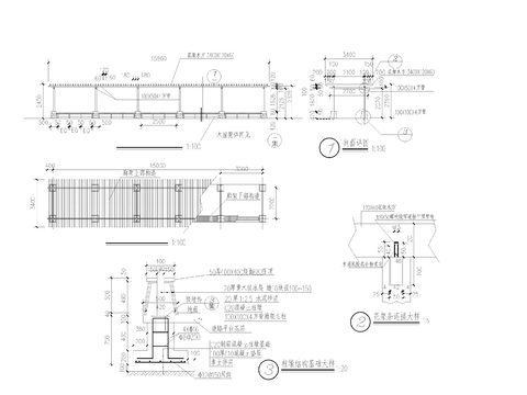  廊架节点大样图 