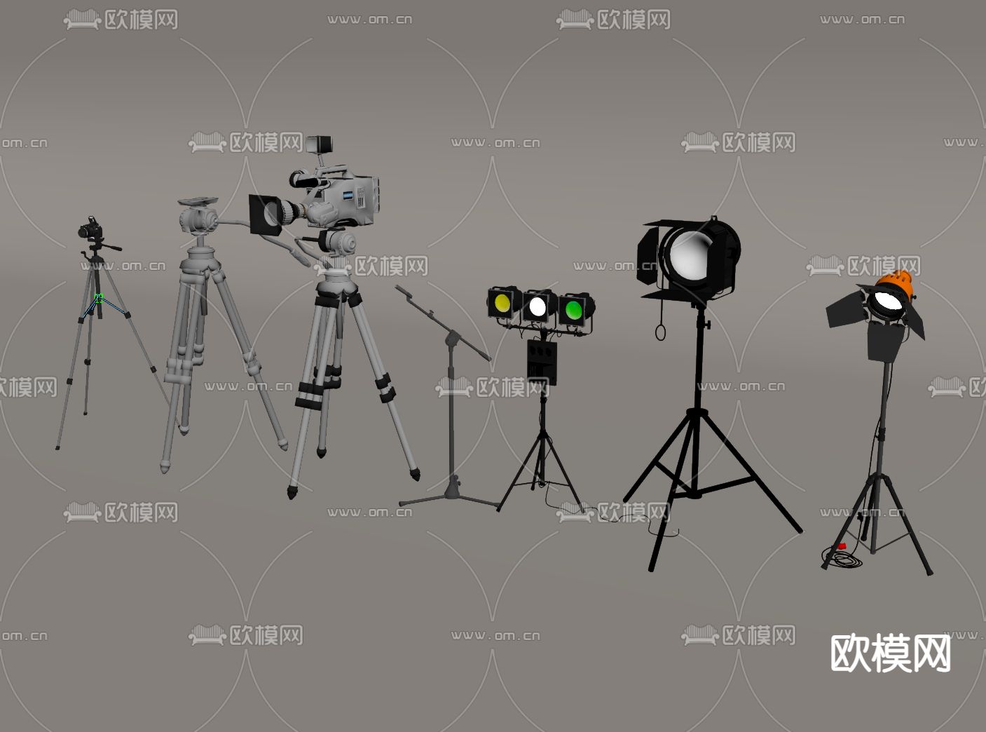 摄影器材 摄影机 射灯su模型下载（渲染图1）