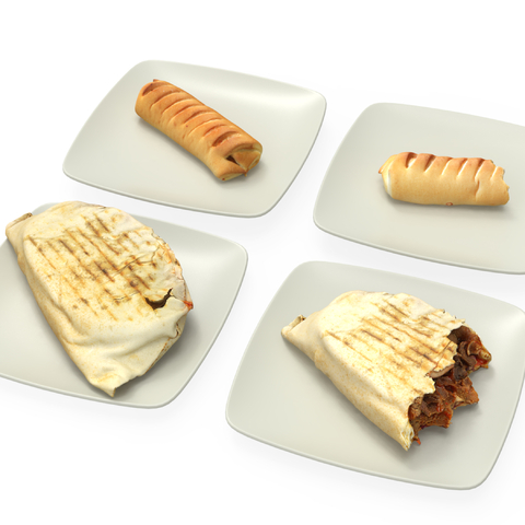  食品 面包su模型 