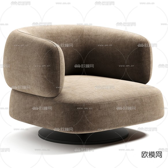 Zeppelin 意式布艺休闲沙发3d模型下载