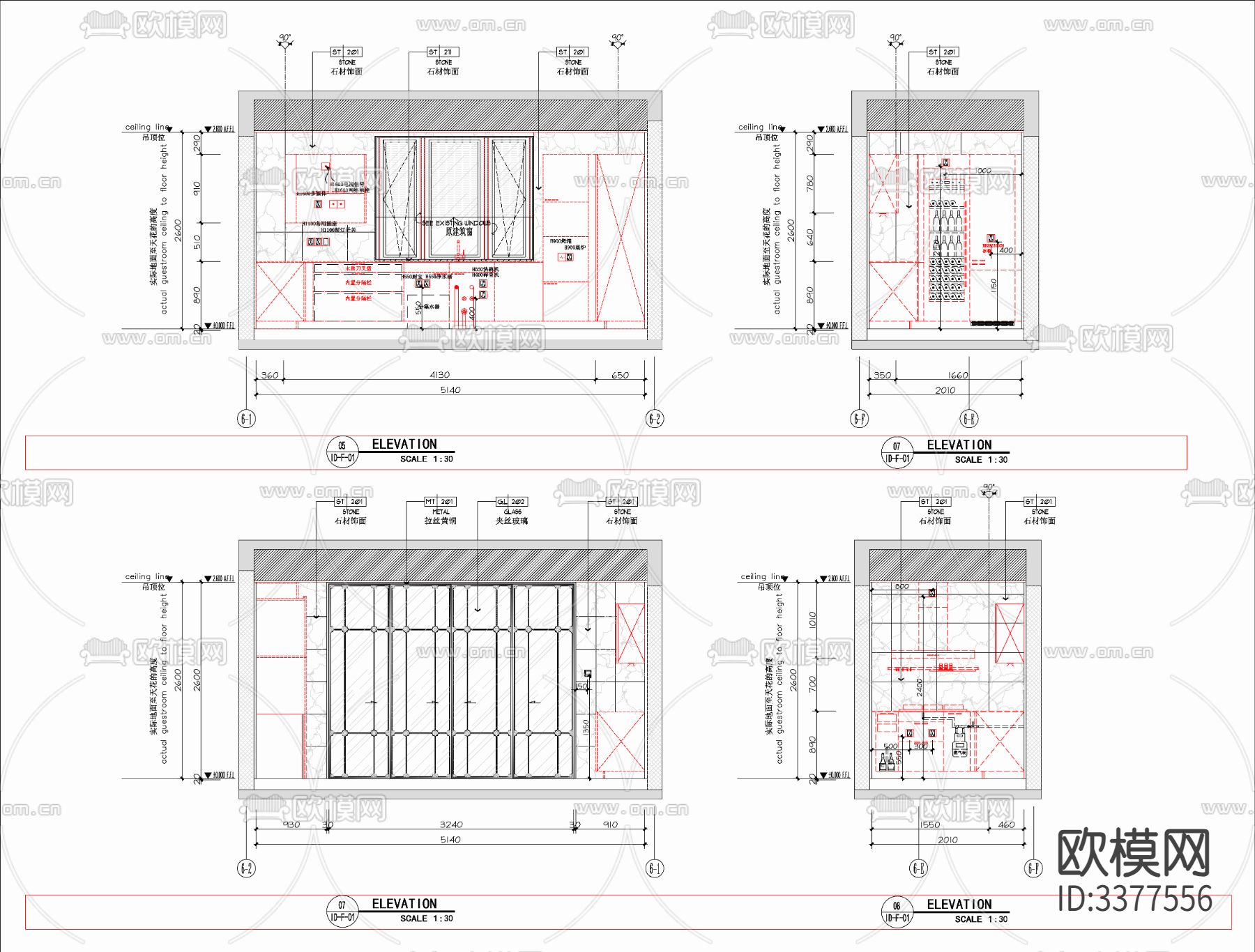 家装水电cad施工图下载（渲染图4）