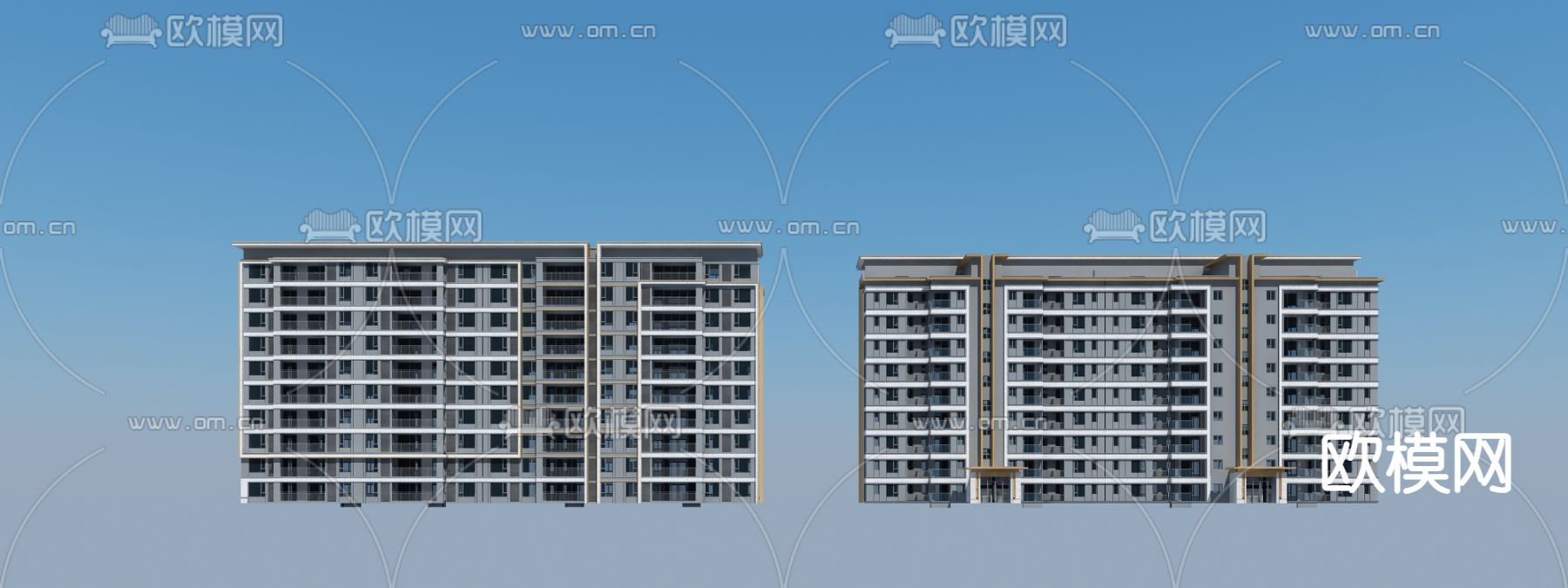 高层住宅 小区住宅 小洋房3d模型下载