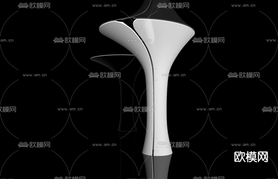 异形柱子 造型柱 树形柱3d模型下载(渲染图2)