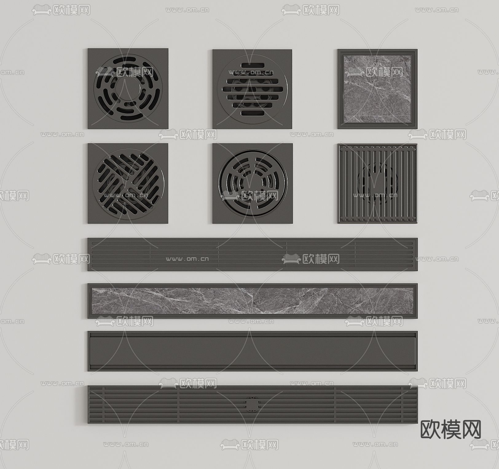 不锈钢地漏 排水口 排水孔3d模型下载