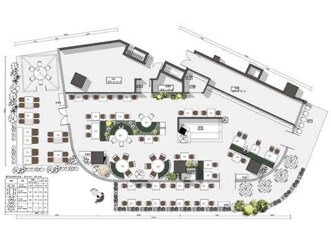  gaga餐厅深圳深业上城店cad平面图 