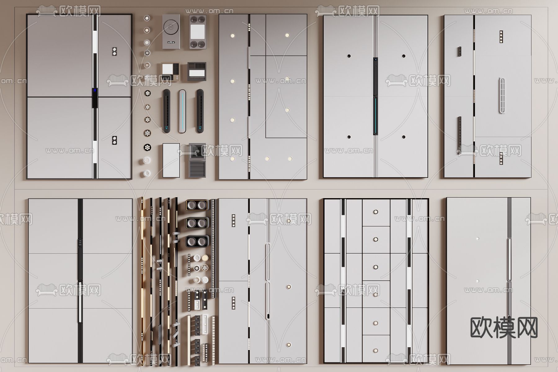 蜂窝大板 集成吊顶 天花 浴霸3d模型下载