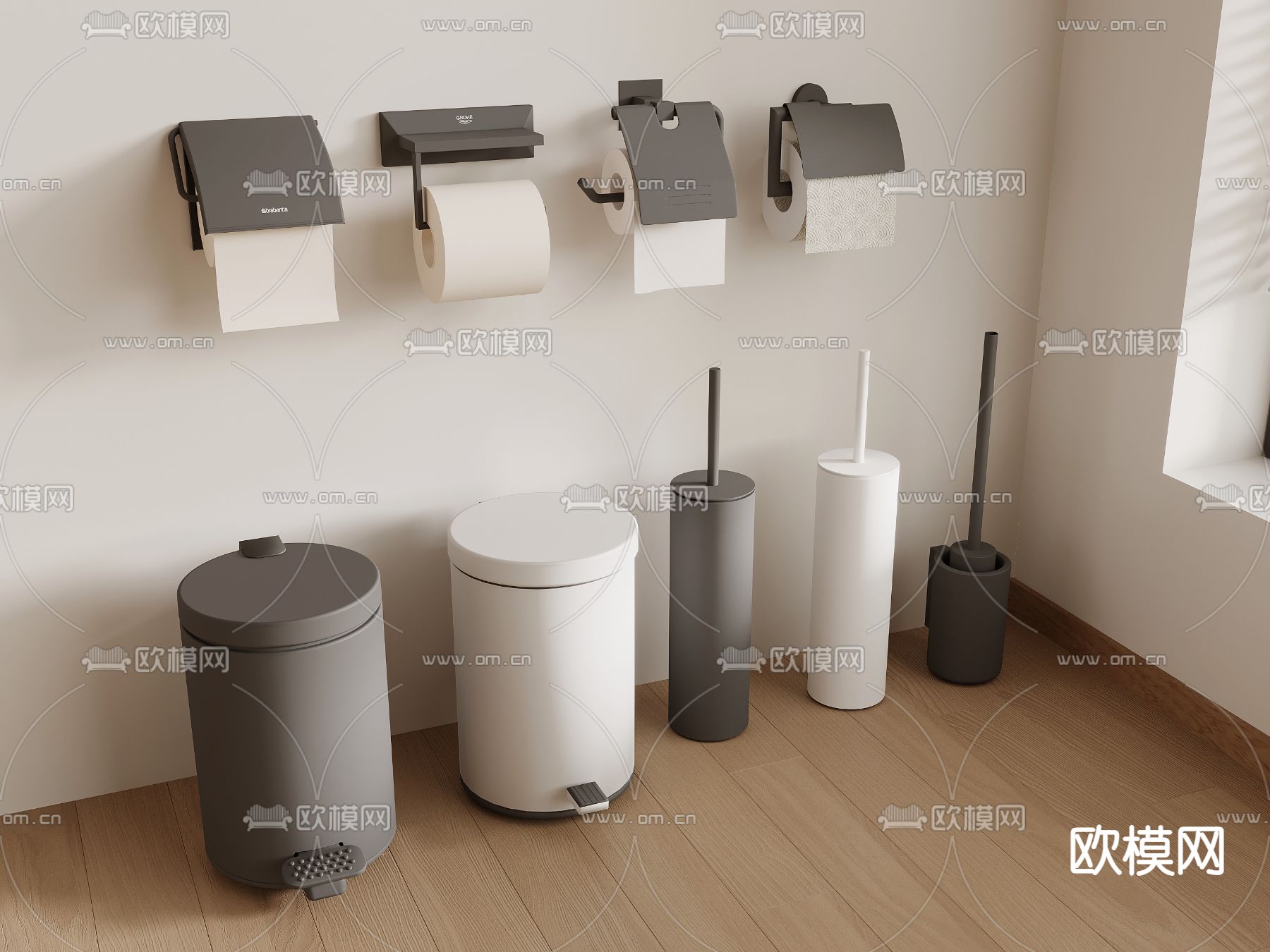 现代纸巾盒 抽纸盒3d模型下载