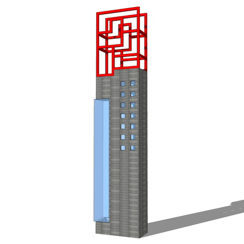  景观柱子su模型 