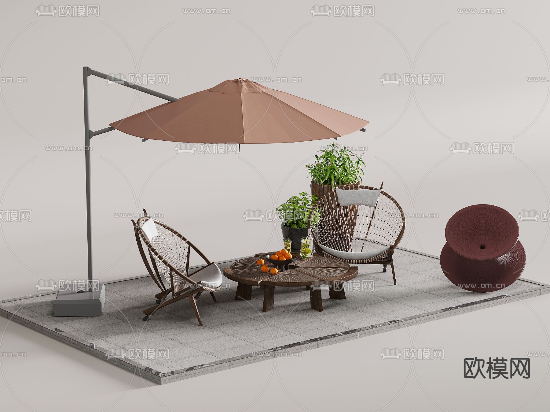 户外桌椅 休闲桌椅3d模型下载