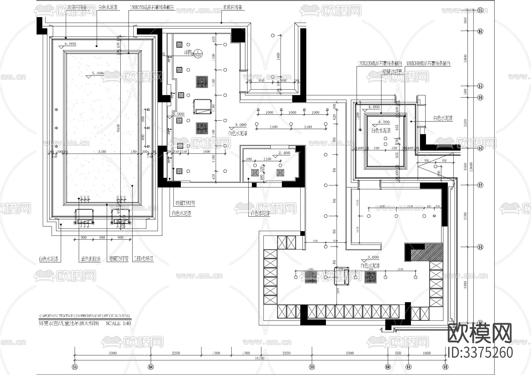 水疗会所设计CAD施工图下载（渲染图3）