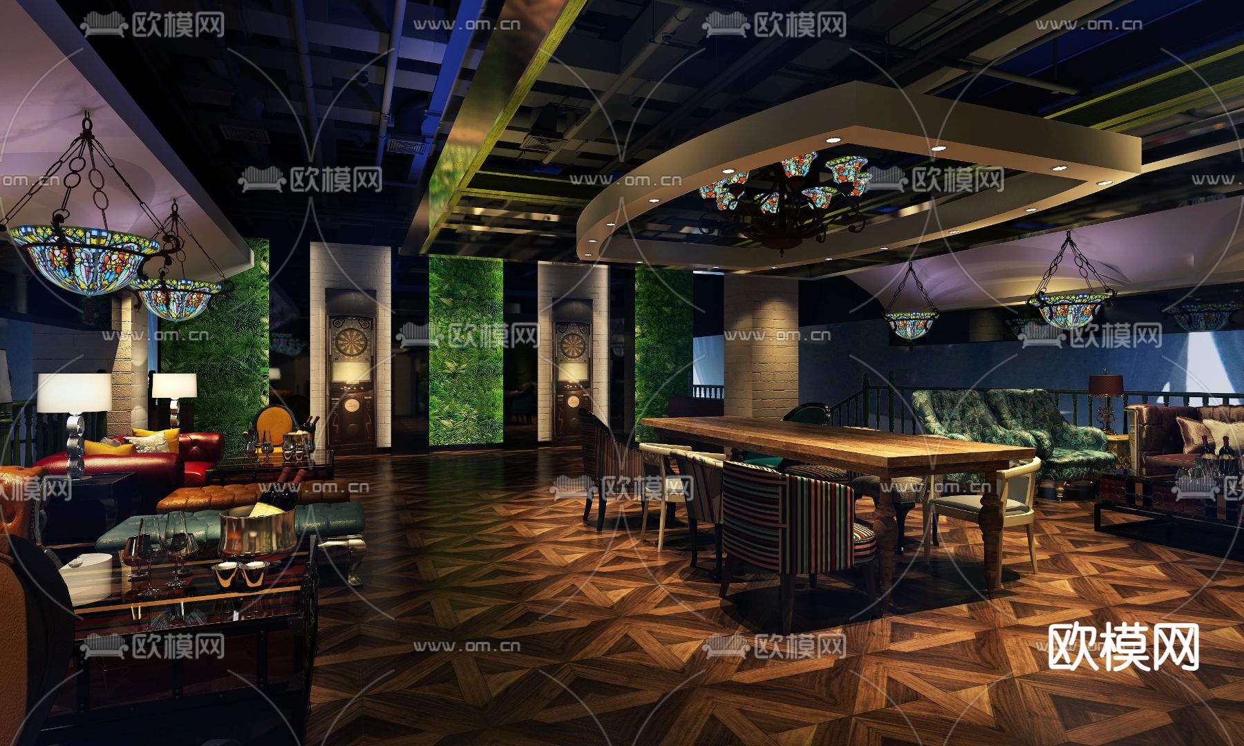 工业风酒吧 清吧3d模型下载