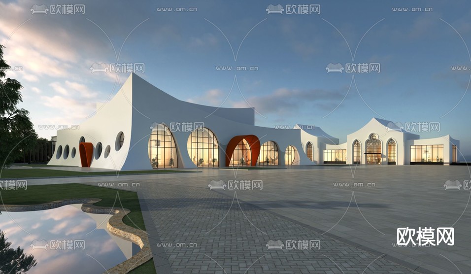 现代异形建筑3d模型下载