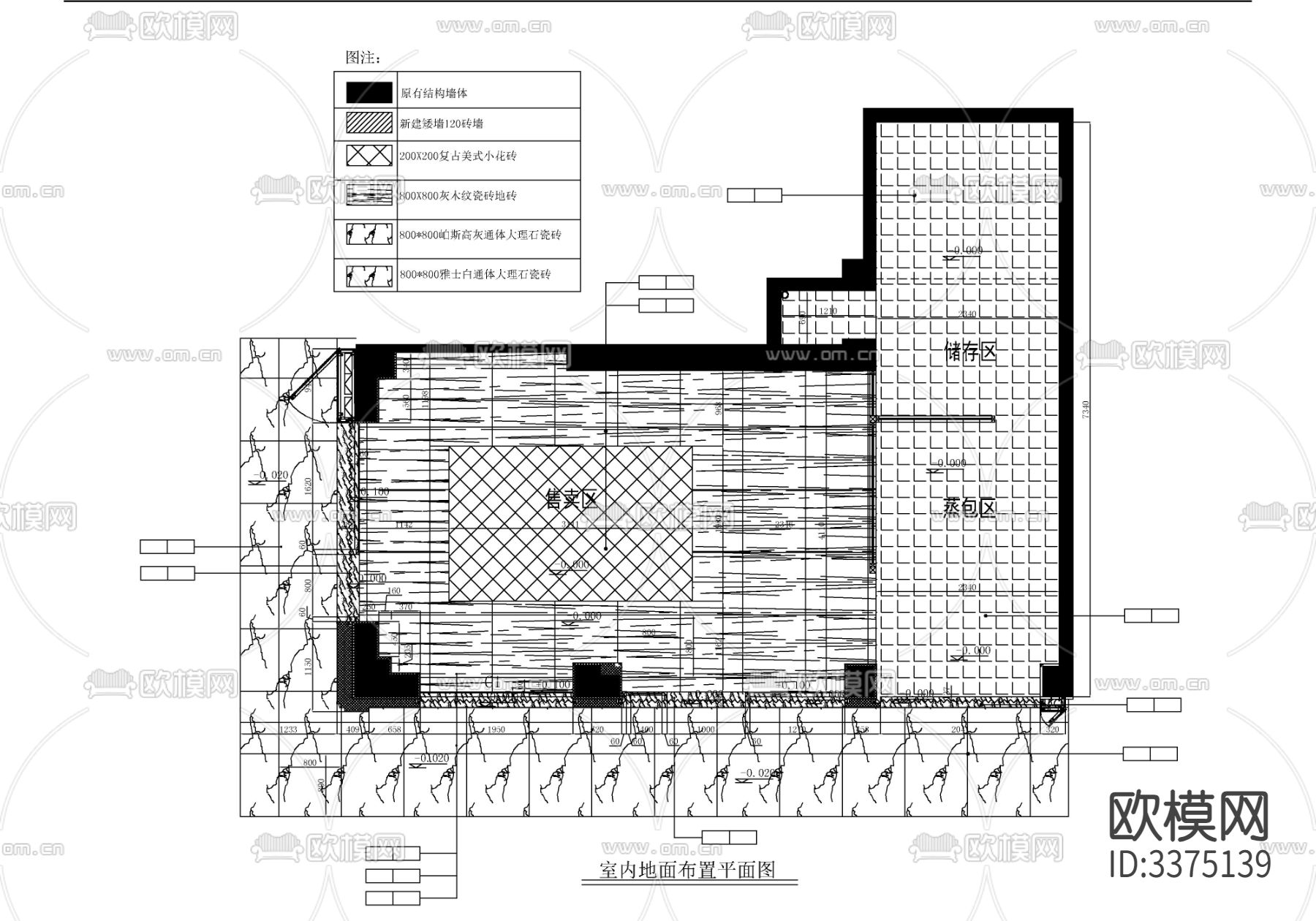 烘焙面包店CAD图库下载（渲染图4）