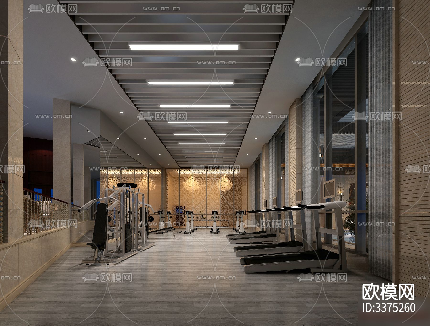 水疗会所设计CAD施工图下载（渲染图6）