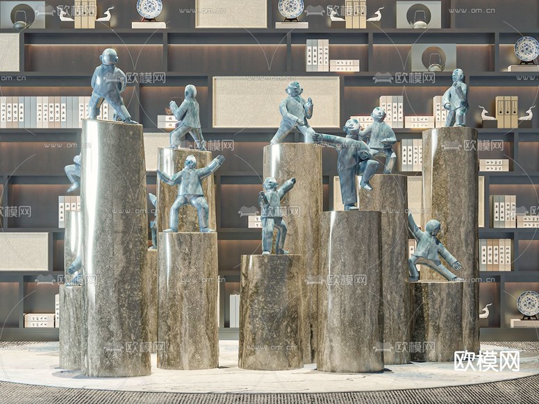 人物雕塑 人体摆件3d模型下载