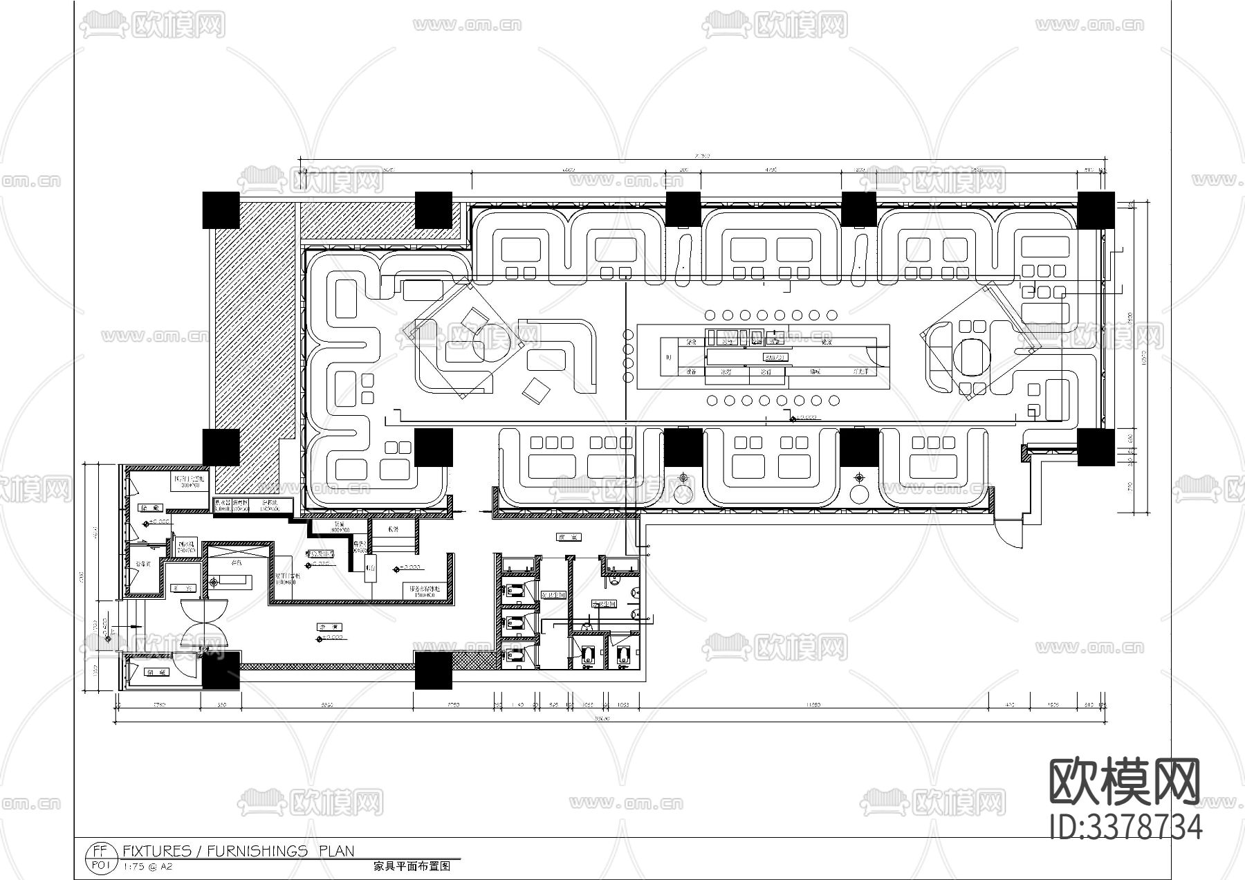 酒吧cad施工图下载（渲染图8）
