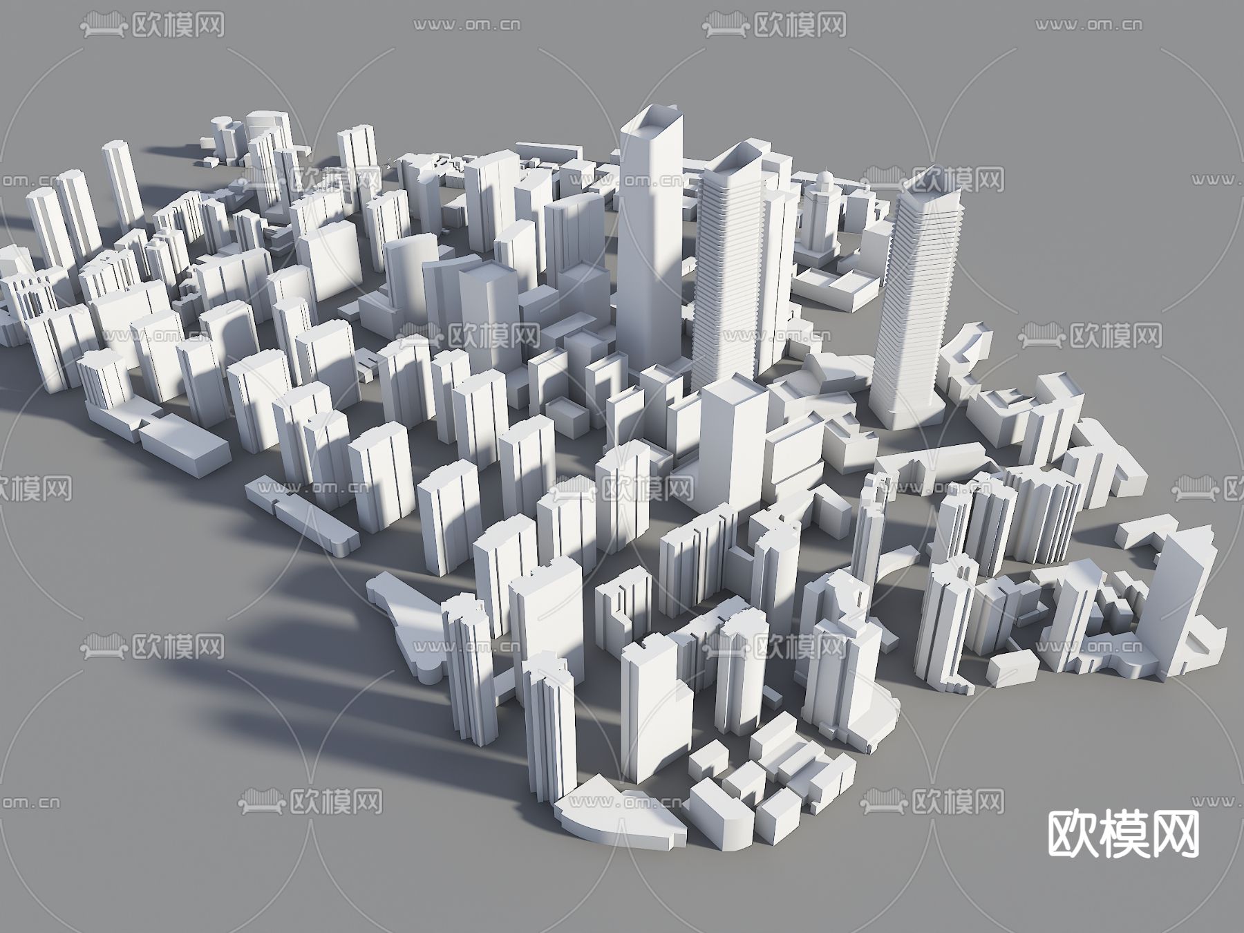 简模规划鸟瞰3d模型下载