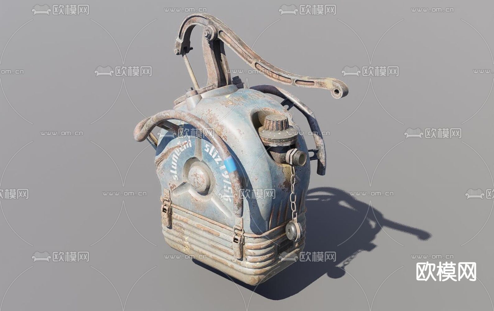 工业风设备 液体罐3d模型下载（渲染图2）