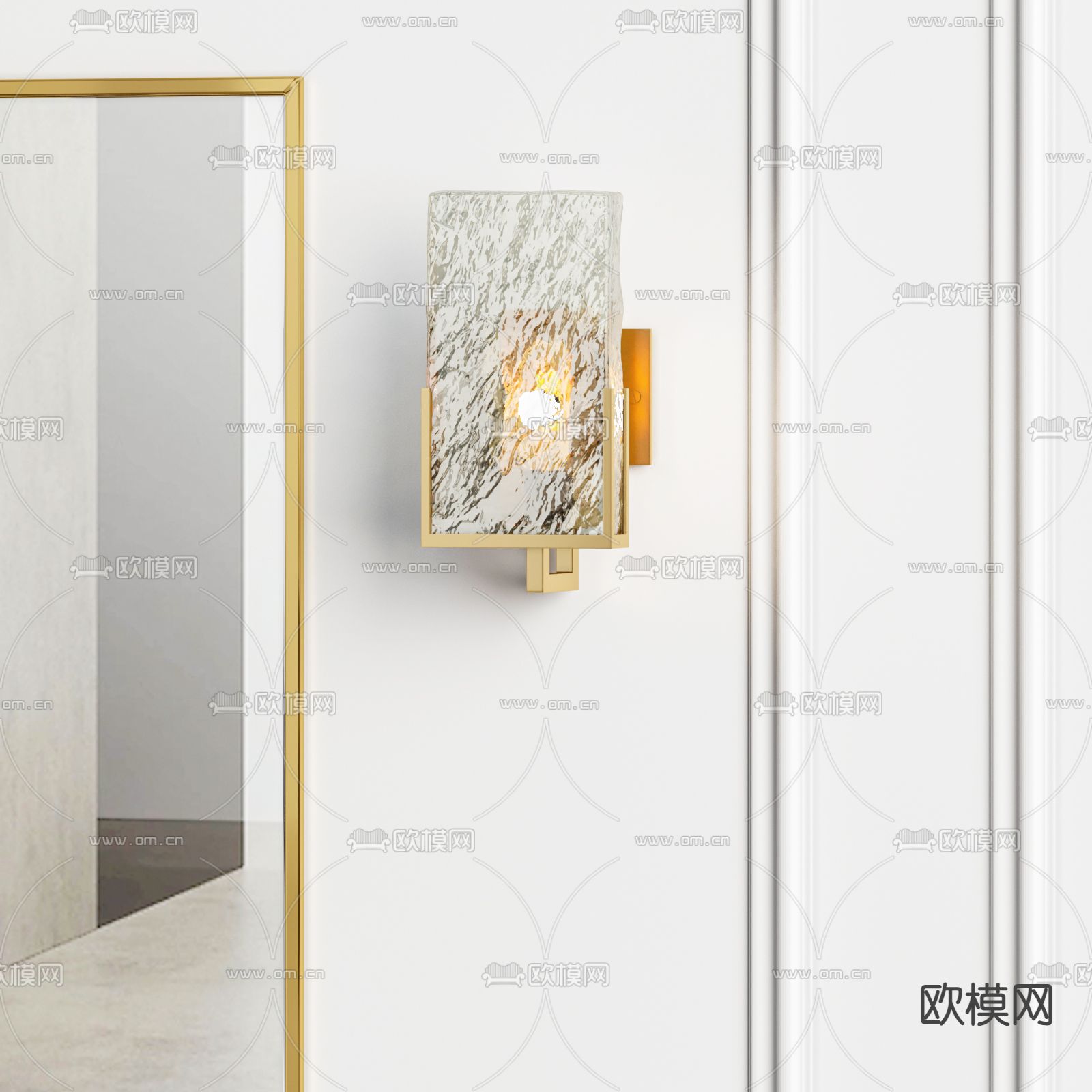 轻奢洗手台 洗手盆3d模型下载（渲染图3）