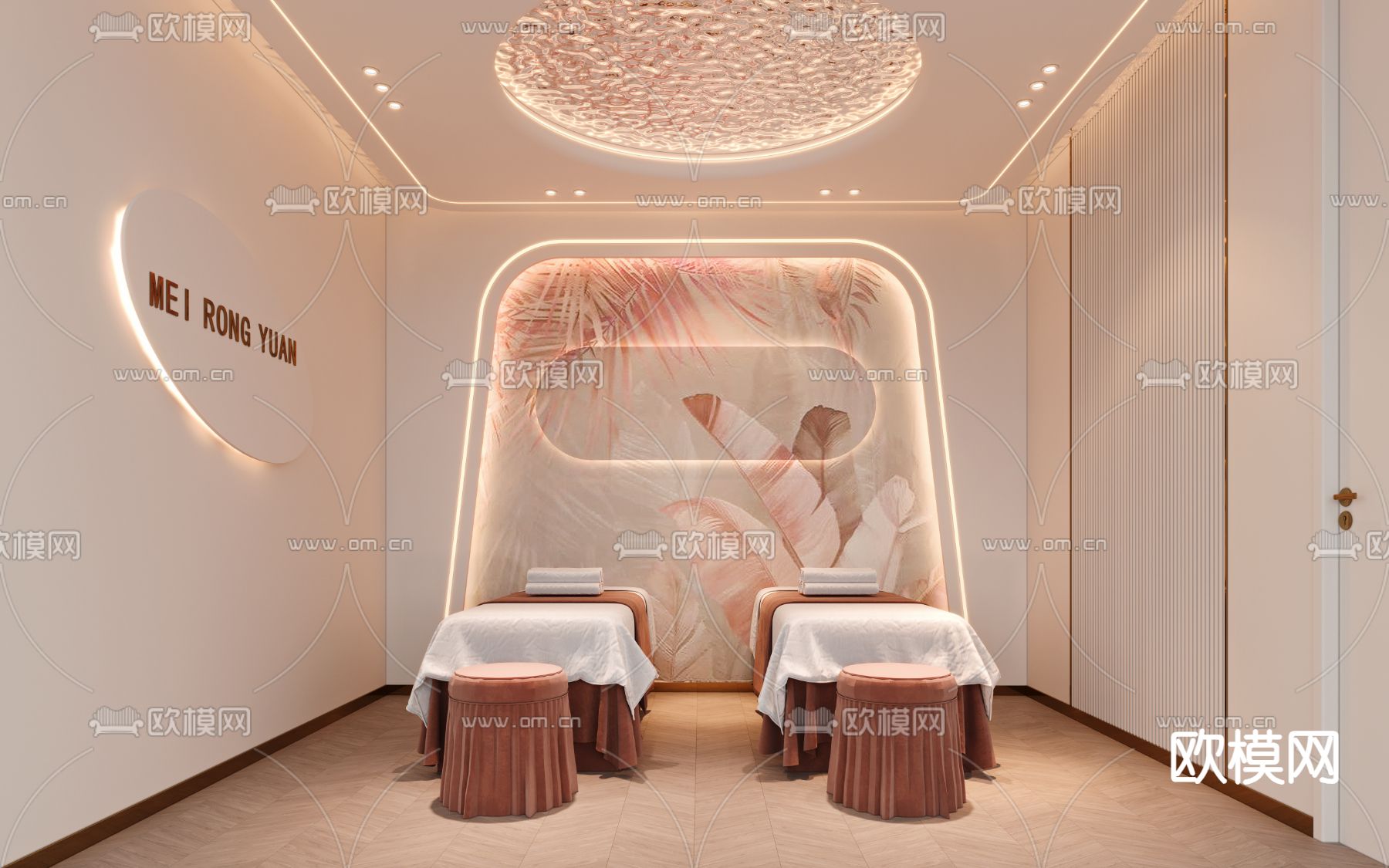 SPA美容包间 头疗间3d模型下载