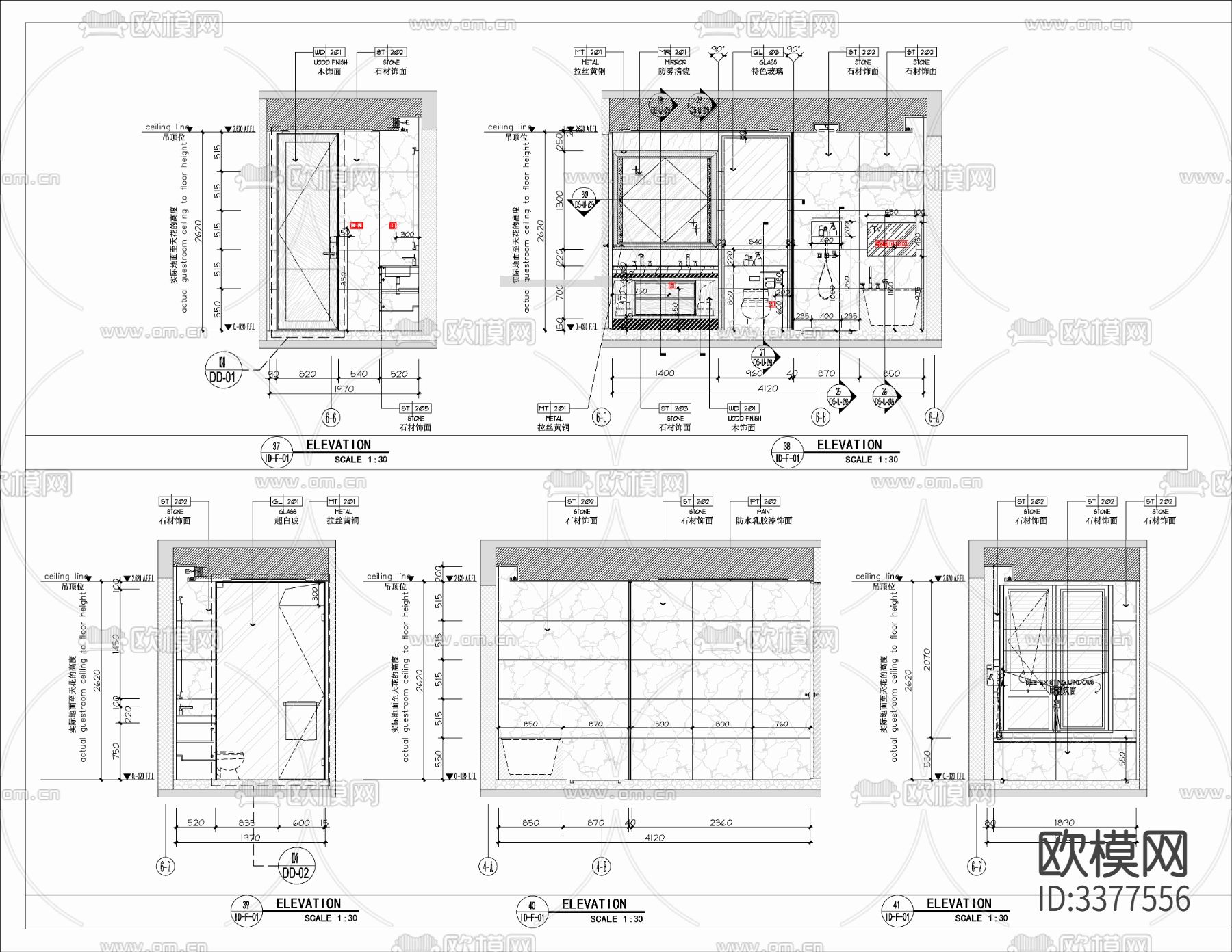 家装水电cad施工图下载（渲染图5）