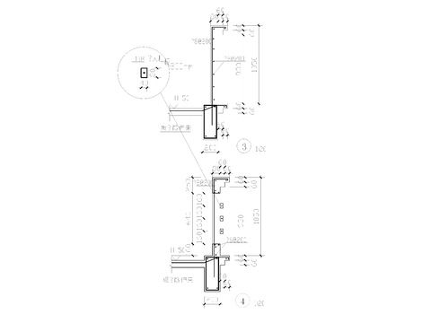  阳台栏杆 墙身 栏板cad大样图 