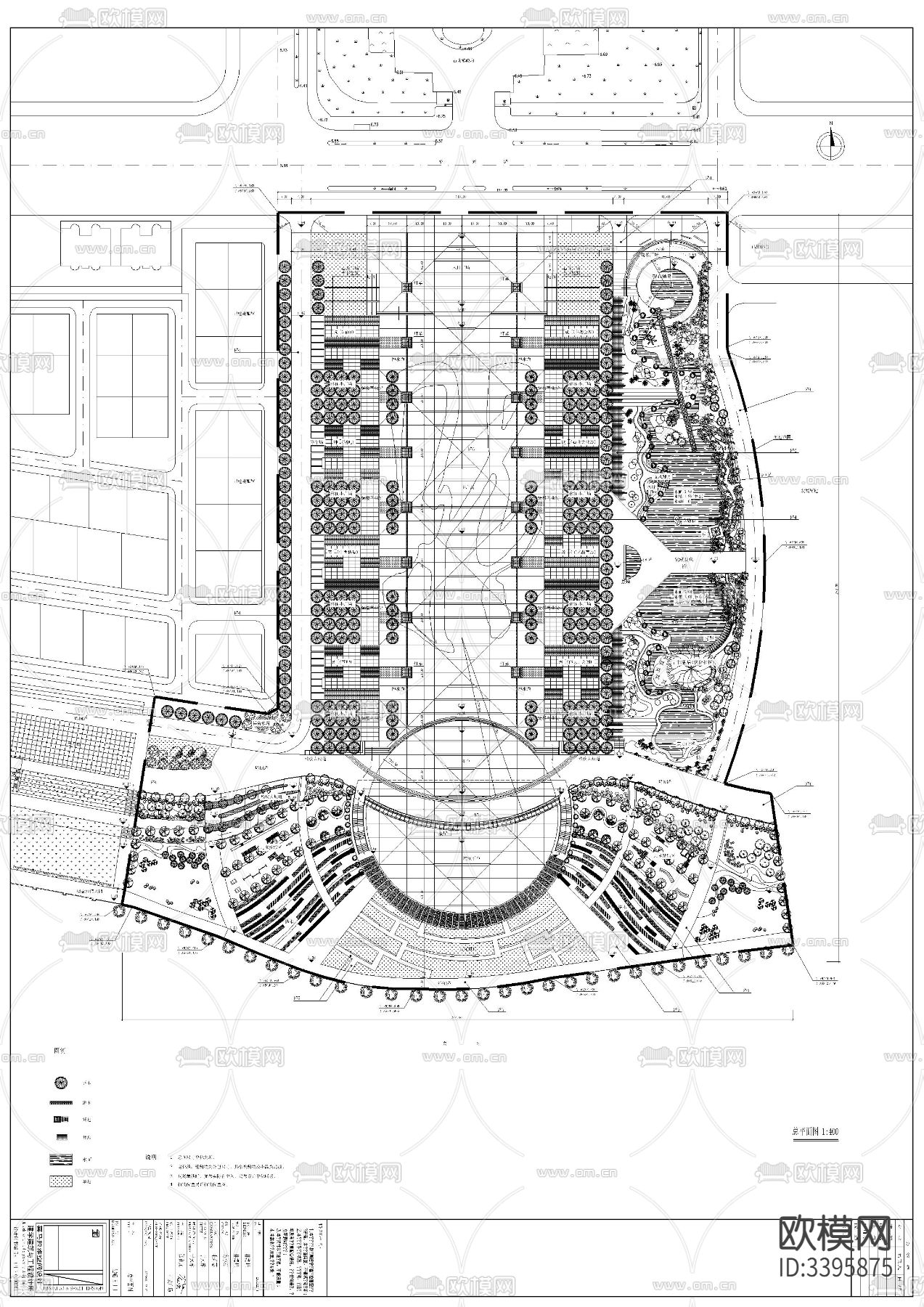 广东省东莞市石龙镇人民广场cad施工图下载（渲染图8）