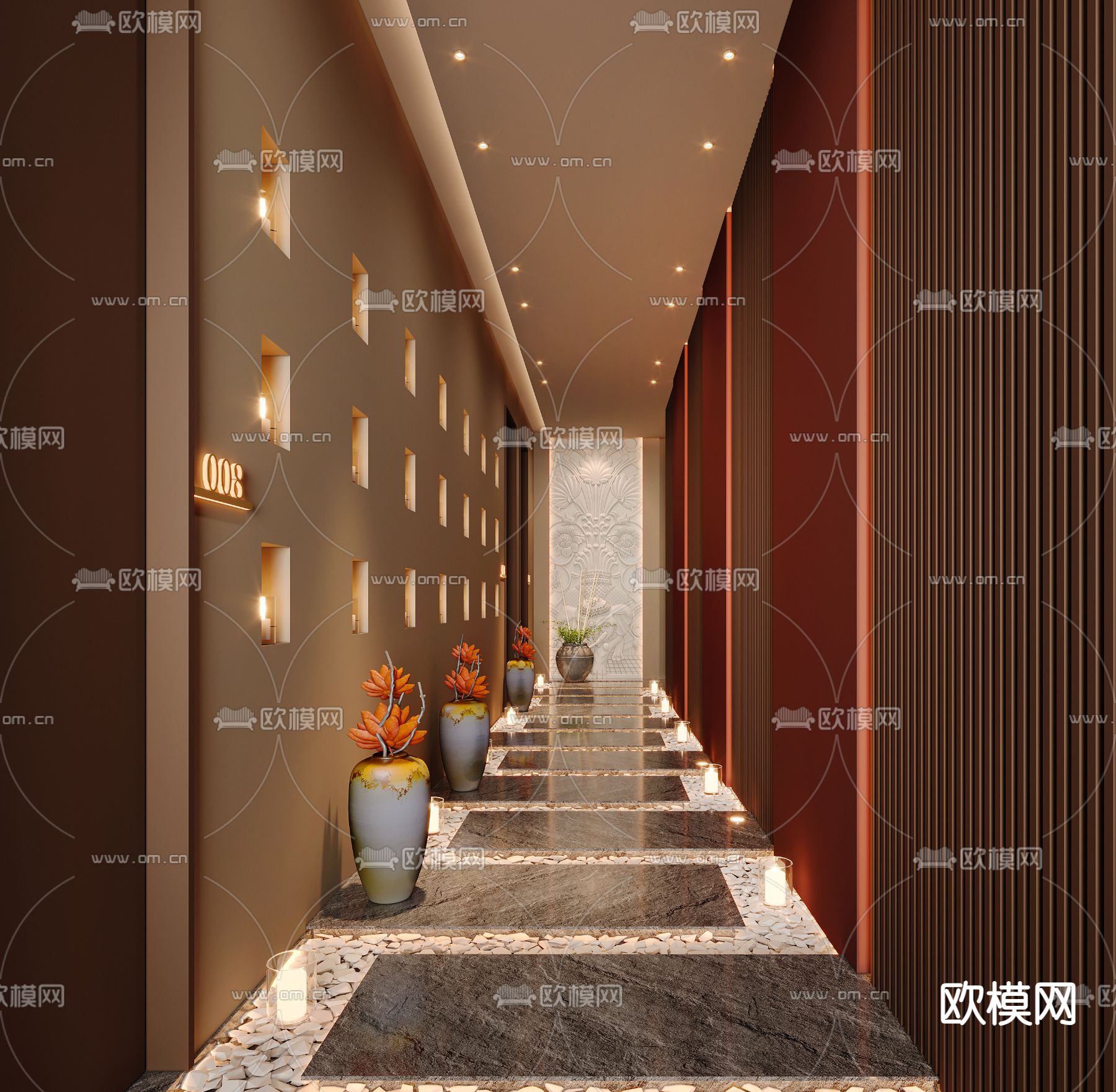 酒店走廊 过道3d模型下载