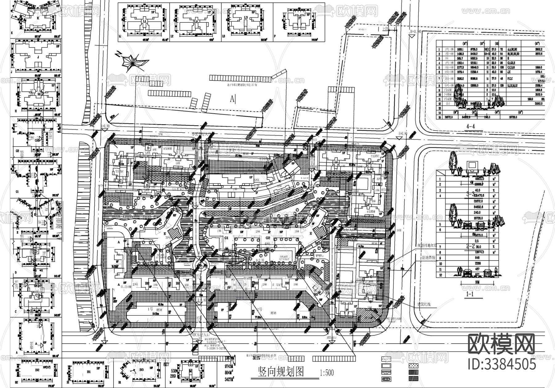 80套住宅小区CAD图库下载（渲染图7）