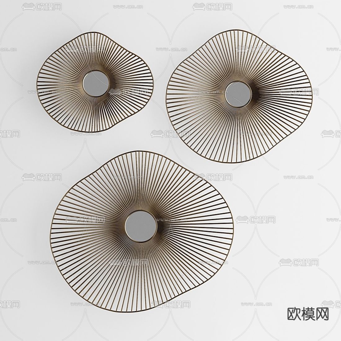 轻奢壁灯3d模型下载（渲染图4）